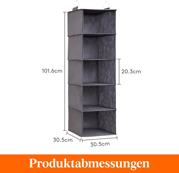 Lifewit 3 Stück Hängeregal, Schrank Organizer, Hängesystem Kleiderschrank, Hängeaufbewahrung aus Sto