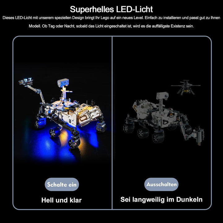 Fernbedienung Licht-Kit für Lego NASA Mars Rover Perseverance 42158 (Kein Lego-Modell), Led Beleucht