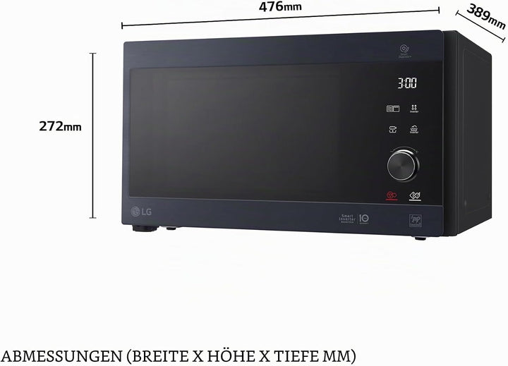 LG MH6565CPW - Mikrowelle mit Grill und digitalem Display, 25 Liter und 1000 W, LG Mikrowelle mit Sm