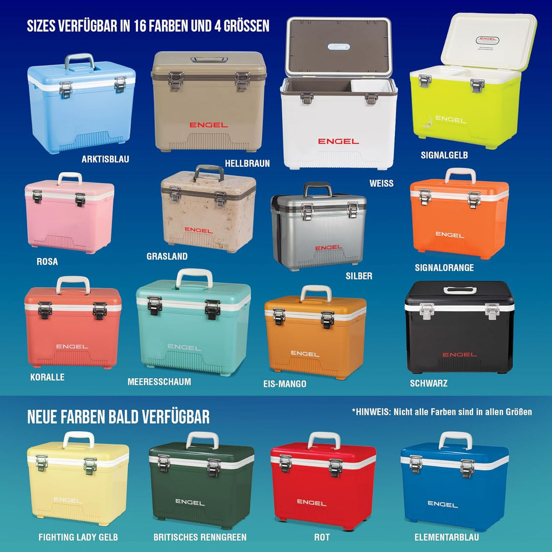ENGEL Kühlbox 13qt (12,3 Liter) Auslaufsicher, Luftdicht, Tragbare Kühlbox für Camping, Angeln, Wand