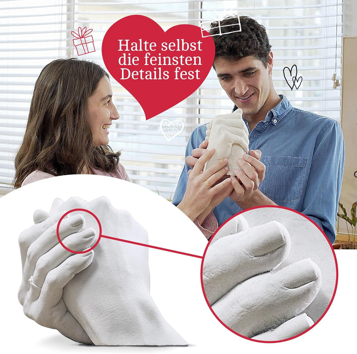 Niimo® 'I love you' 3D Handabdruck Set für Paare - Personalisierte Geschenke für Frauen & Männer, De