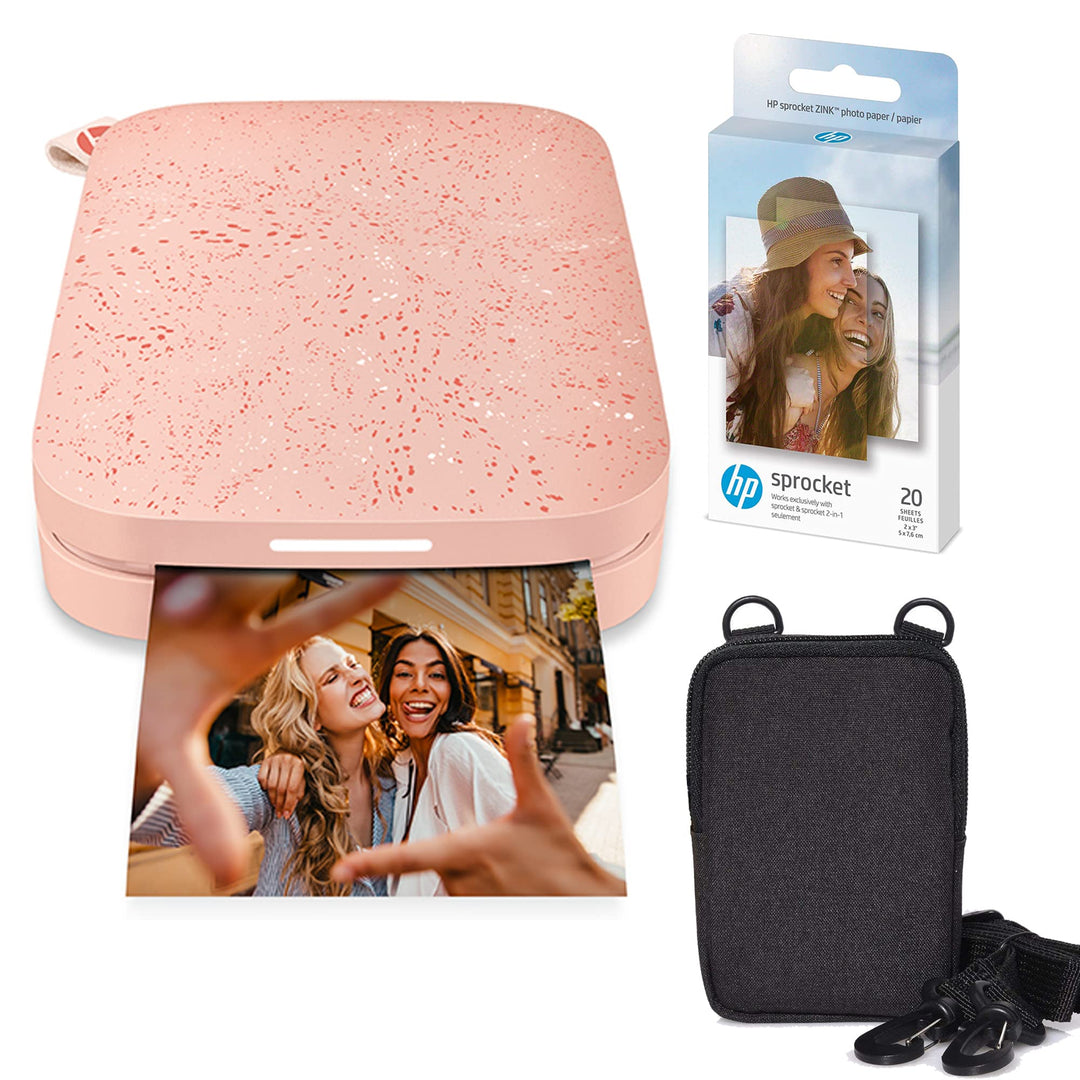 HP Sprocket Portable 2x3 Zoll Sofortbilddrucker (Rosa) Zink-Papierbündel, Rosa