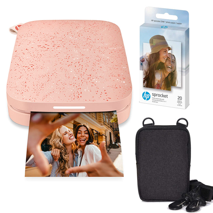 HP Sprocket Portable 2x3 Zoll Sofortbilddrucker (Rosa) Zink-Papierbündel, Rosa