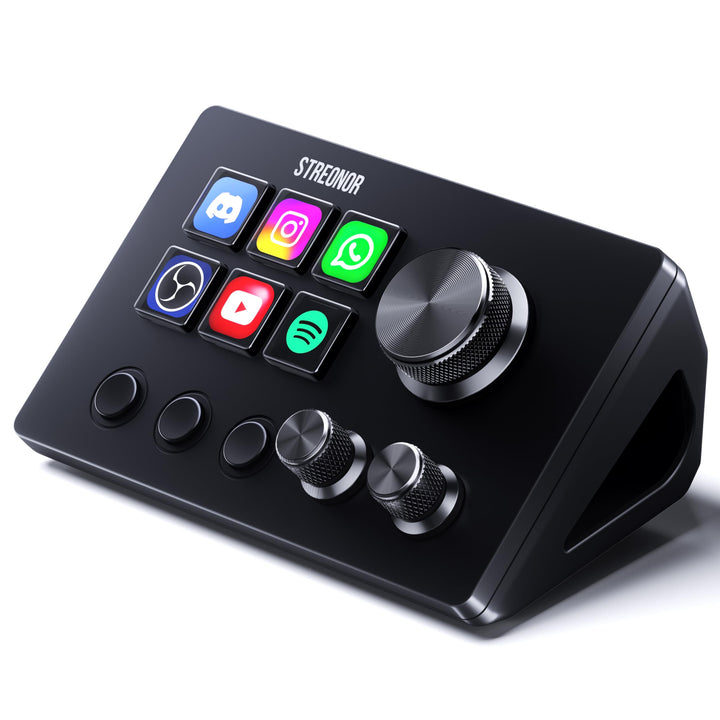 Streonor Stream Controller S6 Studio Deck mit Tasten Reglern &amp; Szenen Schwarz, Schwarz