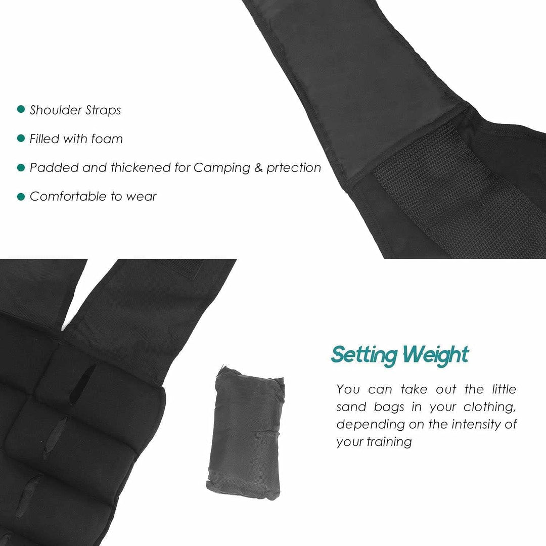 ISE Gewichtsweste Verstellbar von 5 kg 10 kg 15 kg 20 kg 25 kg 30 kg Gewicht Warnwesten für Gewicht