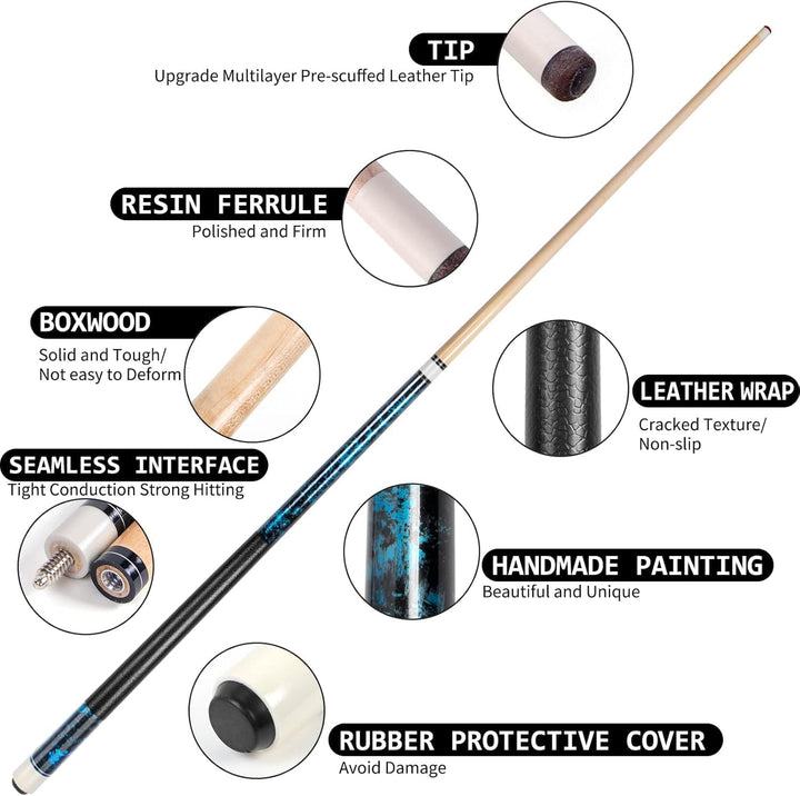 LOTKEY Pool Stick, Pool Cue 58&