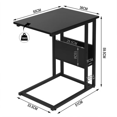 WOLTU Beistelltisch Kaffeetisch Couchtisch Sofatisch Nachttisch Betttisch Laptoptisch, Gestell aus M