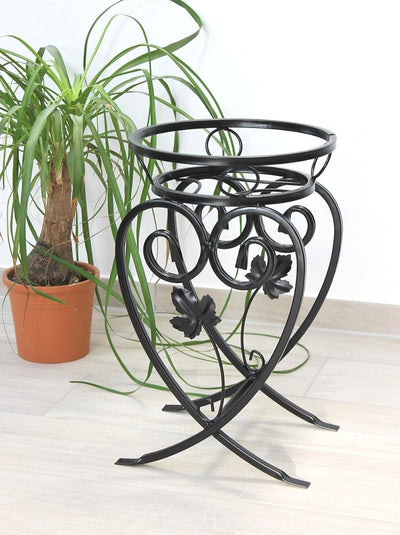 DanDiBo Blumenständer Metall Schwarz 49 cm Blumenhocker KW420 Pflanzensäule Pflanzenständer Blumensä