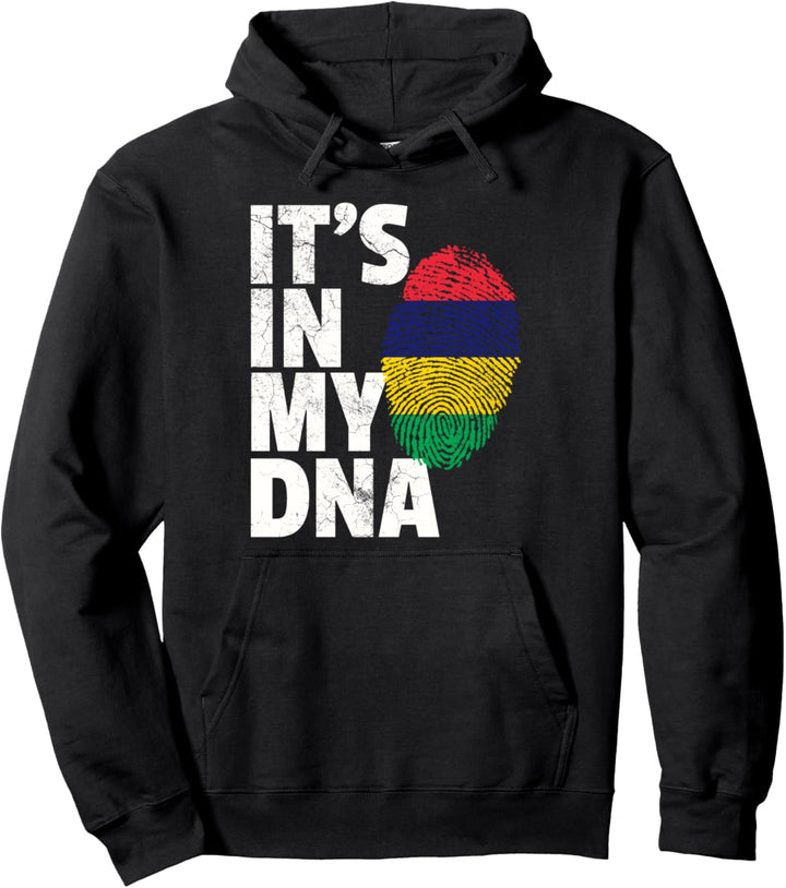 ES IST IN MEINER DNA Mauritius Flagge Stolz National Country Roots Pullover Hoodie