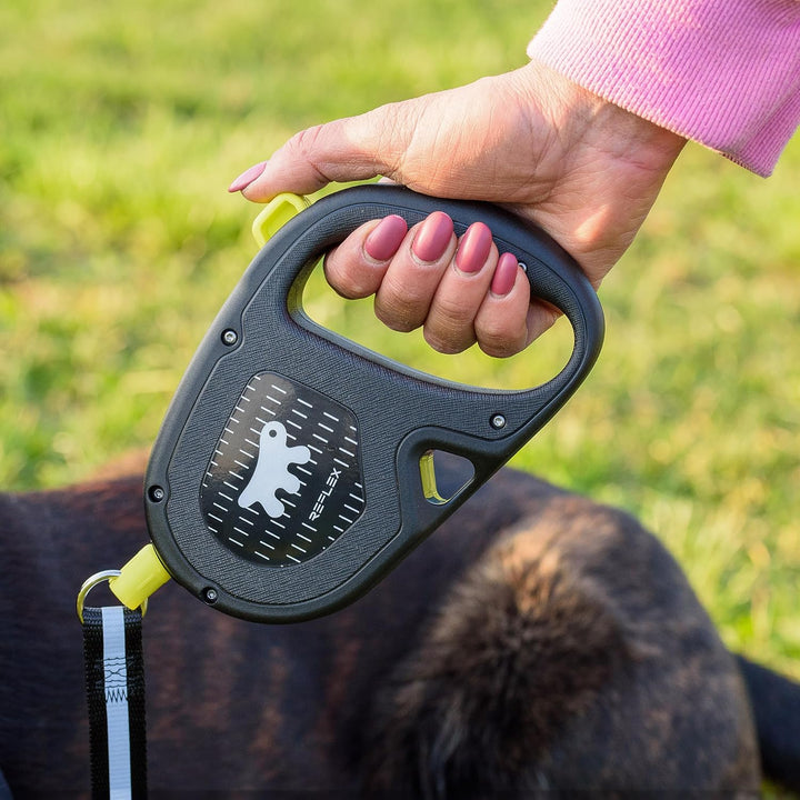 Ferplast Reflektierende Hundeleine Flippy ONE Reflex, Rollleine mittelgrosse Hunde bis 20 kg. Auszie