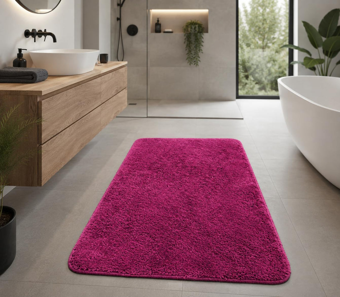 Brandsseller Badematte 70x120 cm Badezimmerteppich Badvorleger Badeteppich Beere 70x120 cm Beere, 70