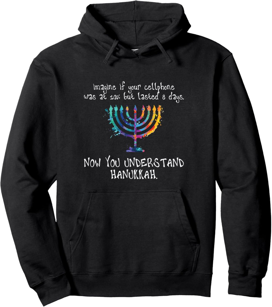 Hanukkah Chanukah - Cellphone Meme - Funny Jewish Gifts Pullover Hoodie