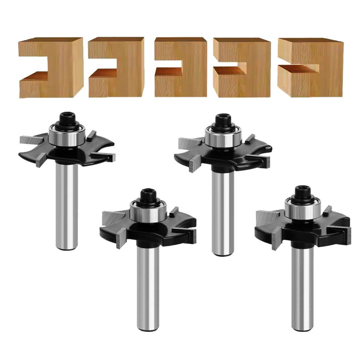 4 Stück Scheibennutfräser Fräser für Oberfräse 8mm Schaft, 36.7mm Schnittdurchmesser, 4-Zähne Hartme