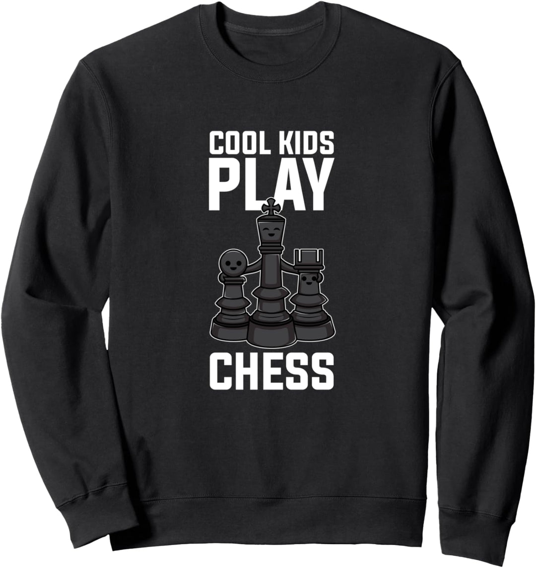 Schach Schachspieler Kinder Jugend Cool Kids Play Chess Sweatshirt