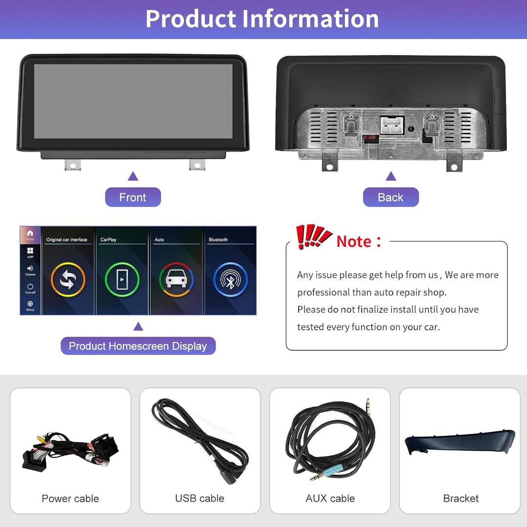 Road Top Autoradio 10,25 Zoll Car Radio, Kabellos CarPlay/Android Auto/Mirrorlink/Navigation für BMW