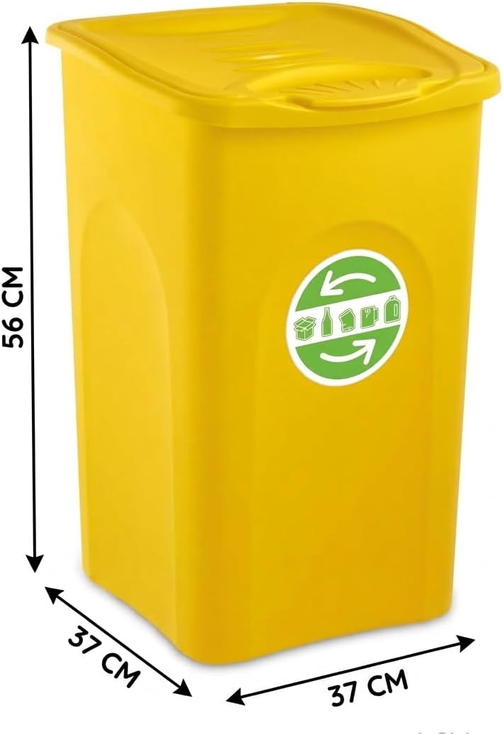 Stefanplast Begreen Mülleimer, 50 l, Gelb, Gelb