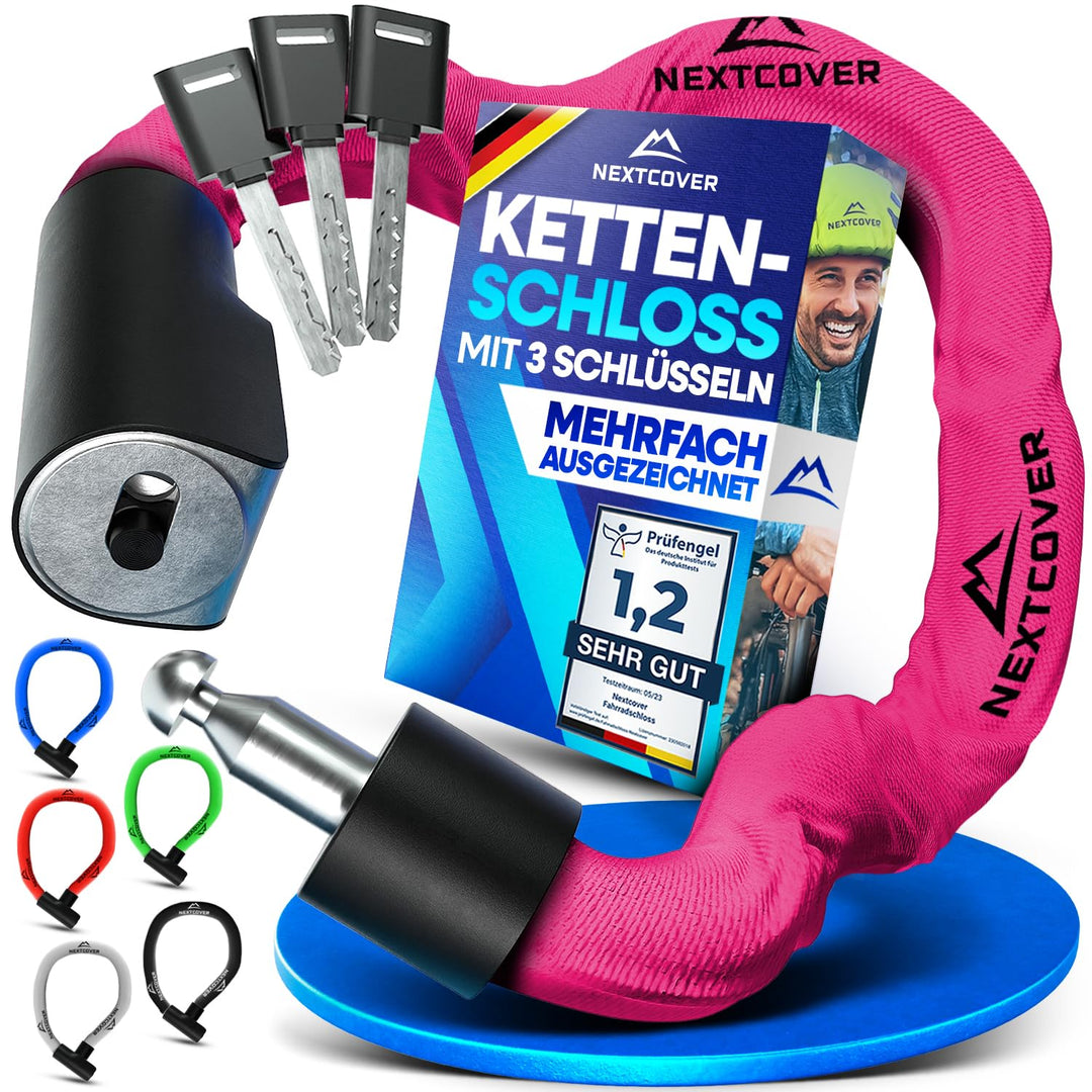 NEXTCOVER® Fahrradschloss LockOne mit Schlüssel I - [SAFESECURE] Fahrradschloss hohe Sicherheit I ro
