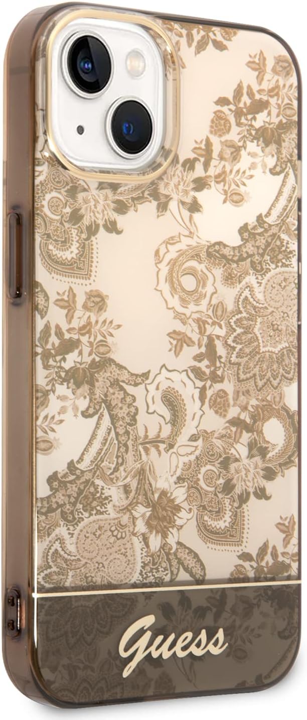 Guess GUHCP14MHGPLHC hülle für iPhone 14 Plus 6,7" Ochre hardcase Porcelain Collection