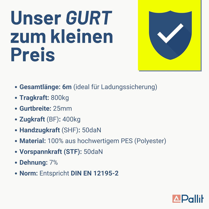 2X Spanngurt Zurrgurt mit Haken 6 m bis 800 kg / 800 daN, zweiteilig 2-TLG Ratschengurt blau, 25 mm