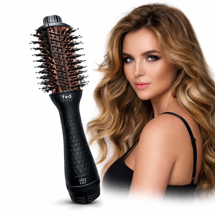 DuoStyle® Titan Föhnbürste & Warmluftbürste mit Ionen – 2-in-1 Haartrockner Bürste für Volumen, Glät