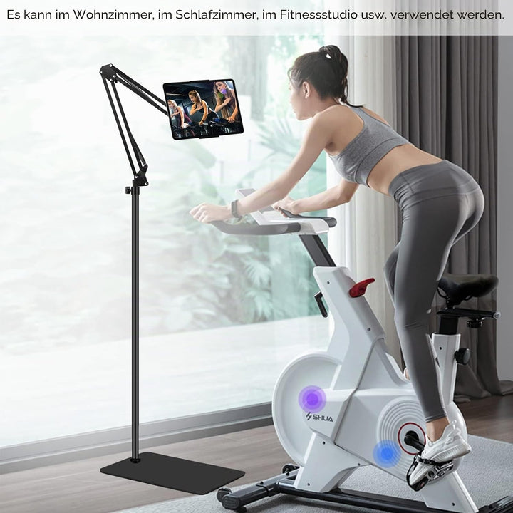 Tablet Bodenständer, Tablet Halterung mit Heavy Duty Base 【3rd Upgrade】, um 360 Grad drehbar mit Sta