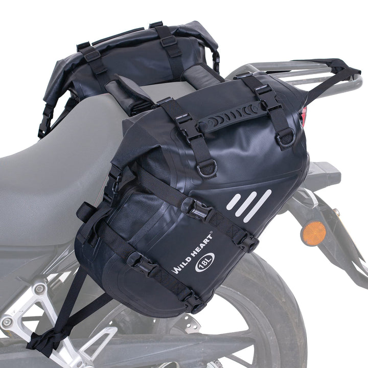 WILD HEART Motorrad-Satteltaschen, wasserdicht, 36 l (18 l x 2), Motorrad-Seitensatteltaschen, Gepäc
