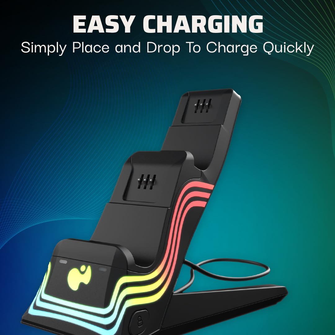 PDP Xbox Afterglow Wave DUAL Charger Black, Afterglow
