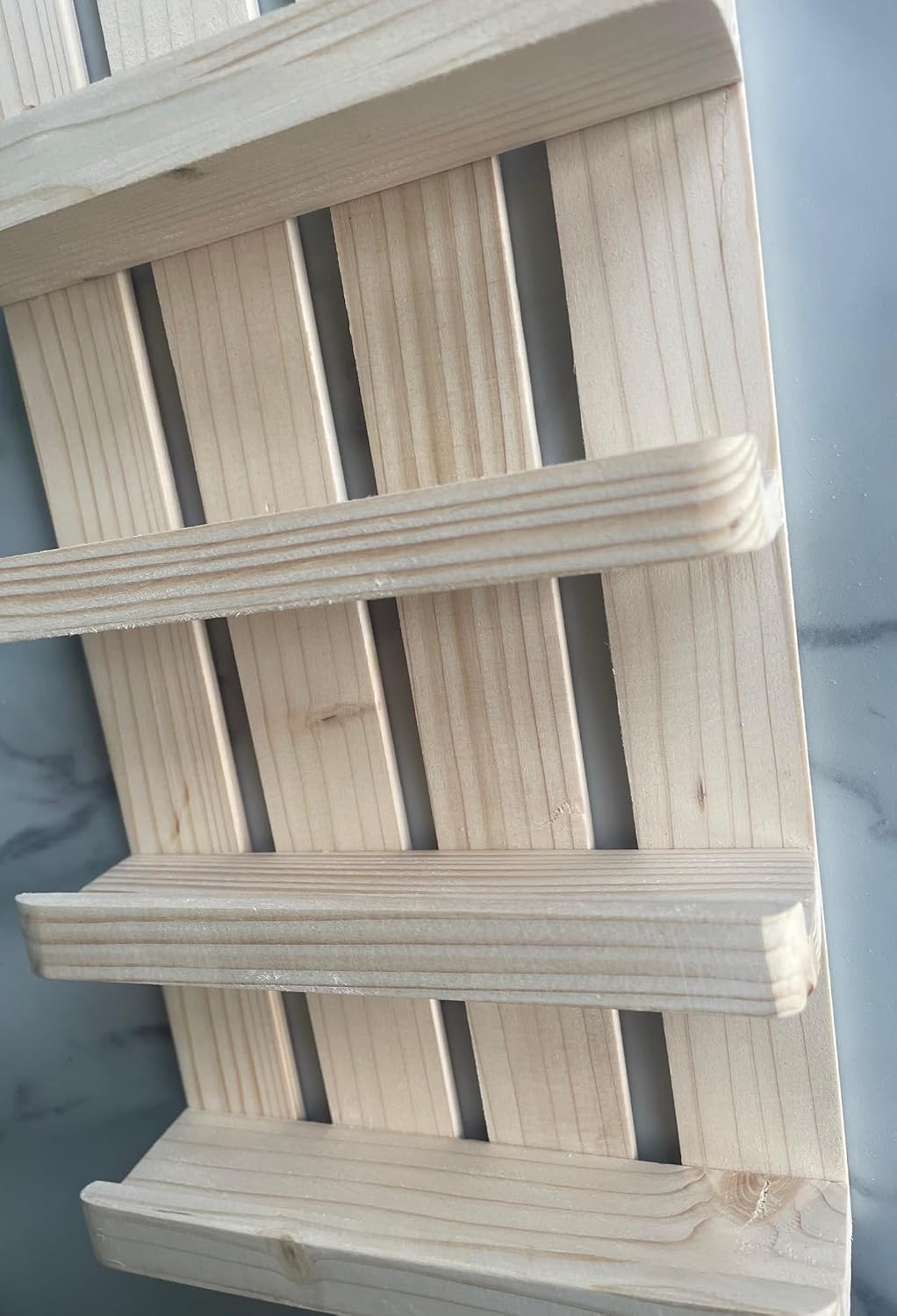Holzregal mit 4 Ebenen, Naturholz