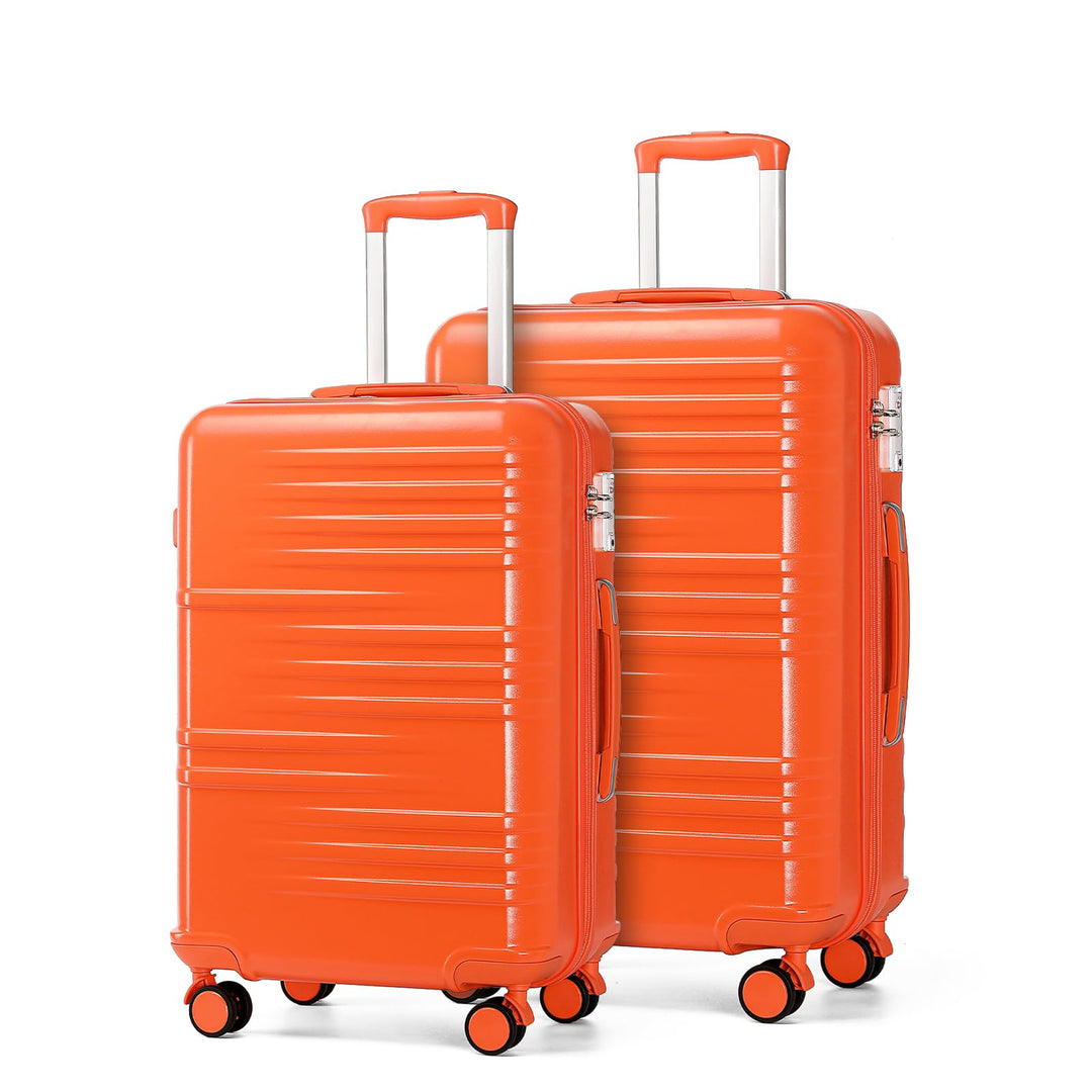 British Traveller Reisekoffer Set Handgepäck Koffer Trolleys Hartschalenkoffer ABS+PC mit 4 Spinnerr