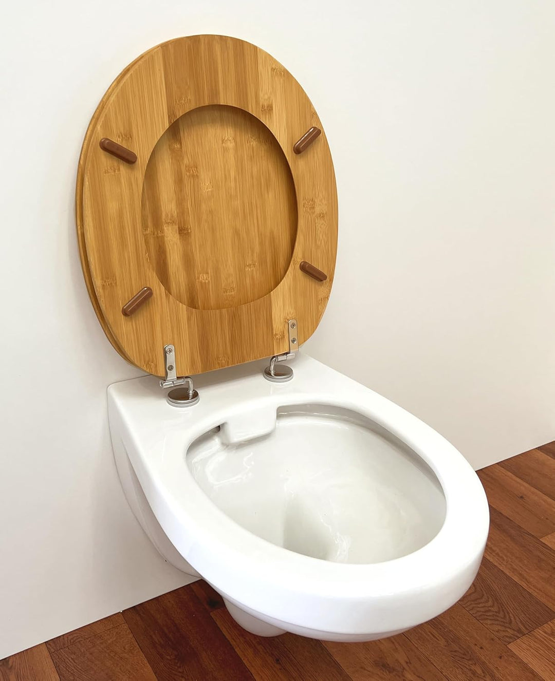 ADOB WC Sitz Klobrille Bambus dunkel Bamboo Natur, umweltfreundlich, warm, rostfreie Edelstahlscharn