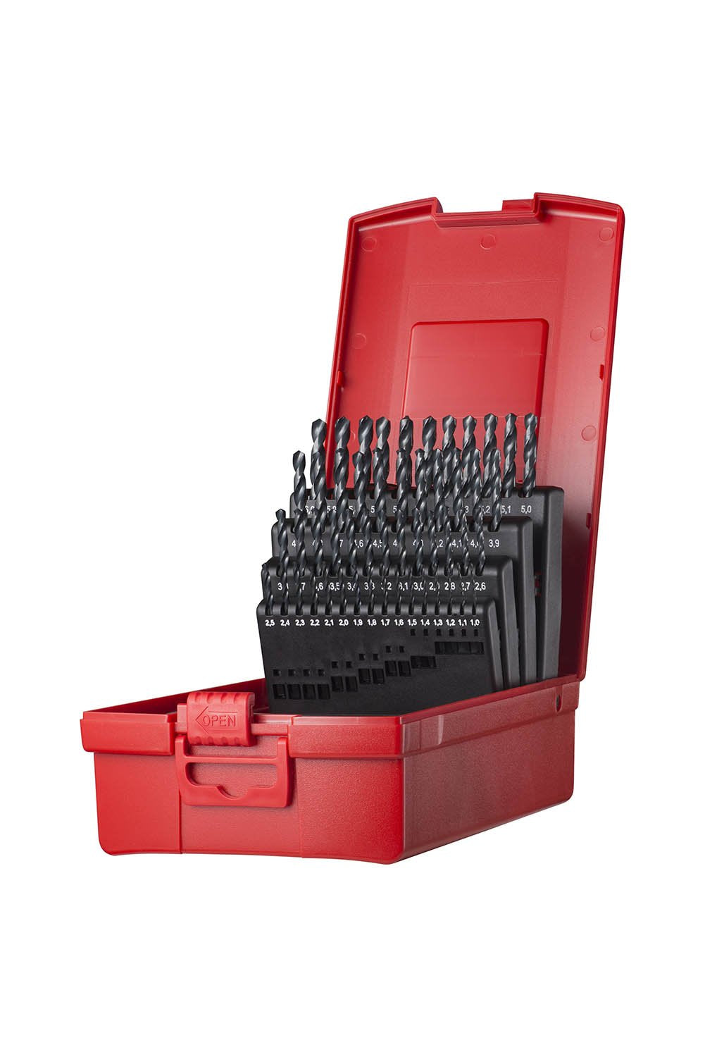 Dormer Jobber Drill Set, Set of 51 1.0mm - 6.0mm, 1.0mm - 6.0mm