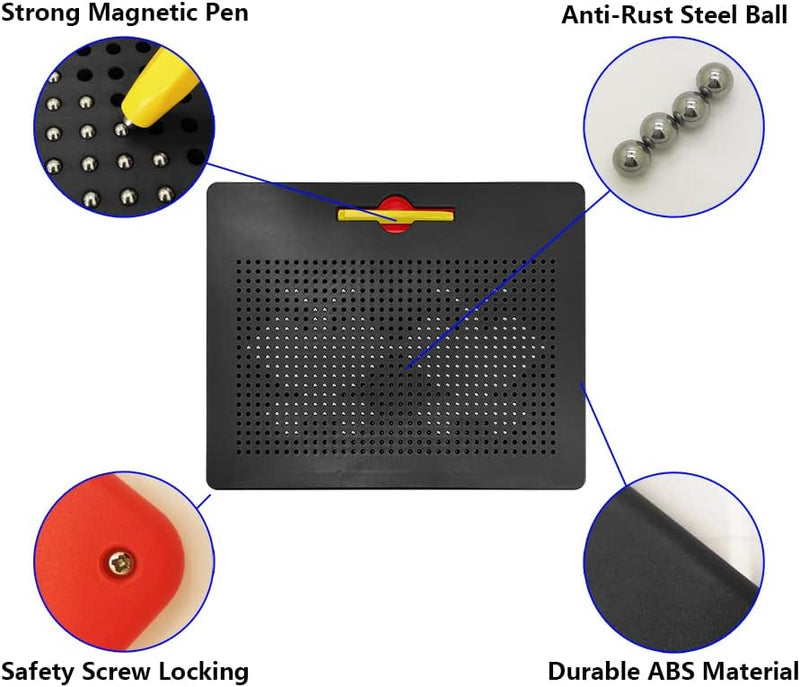 HONPHIER Kinder Zaubertafel Magnetische Zeichenbrett Reissbrett mit Stift Stahlkugel Tablet Abwischb