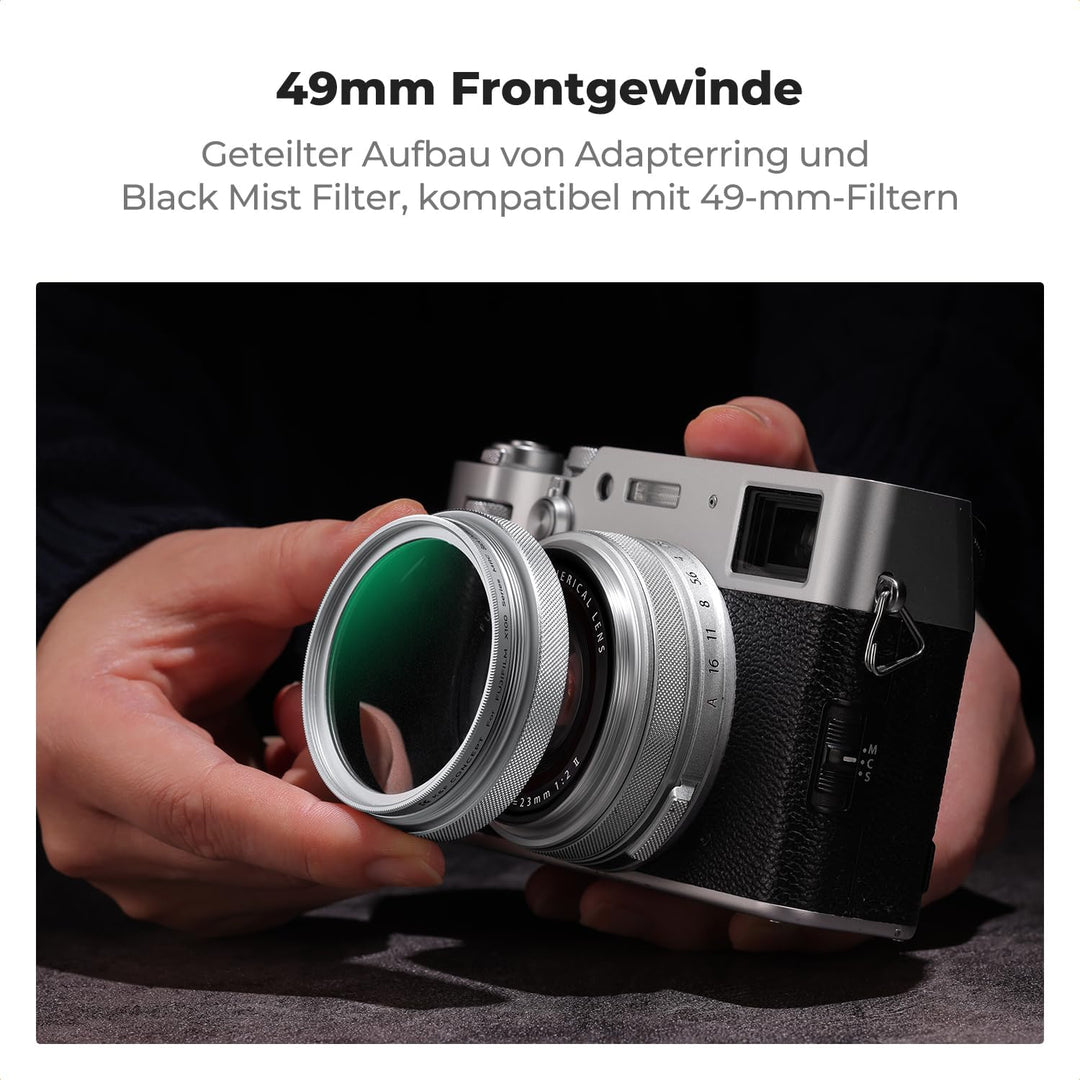 K&amp;F Concept Black-Mist 1/4 Filter für Fujifilm Kamera X100-Serie,Black Promist 1/4 Filter Kompatibel