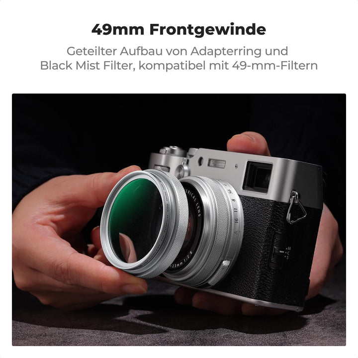 K&amp;F Concept Black-Mist 1/4 Filter für Fujifilm Kamera X100-Serie,Black Promist 1/4 Filter Kompatibel