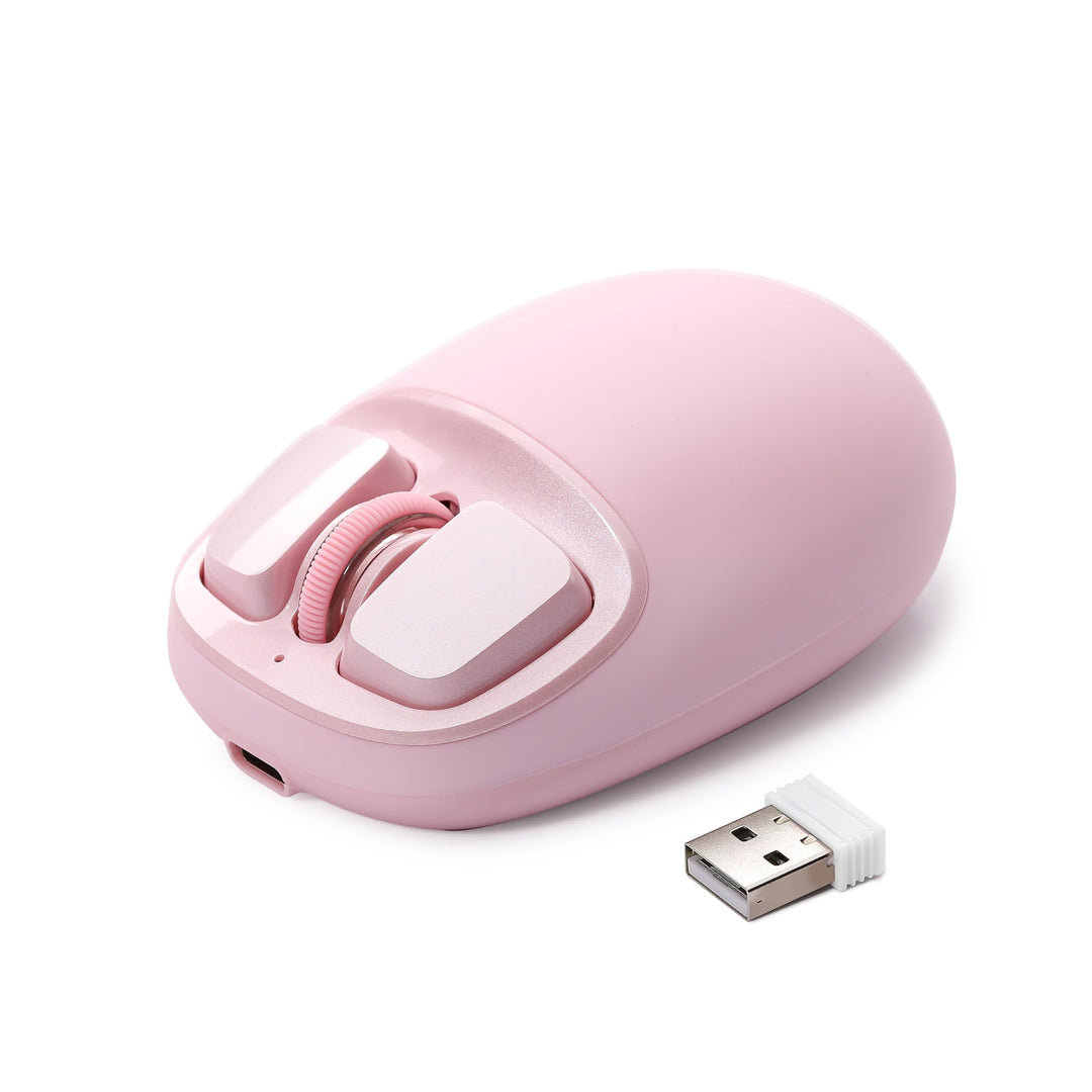YUNZII C1 Silikon-Funkmaus,Tri-Mode 2,4 GHz/USB-C/Bluetooth Maus, 4800 DPI Optisches Abtastung, 6 Ve