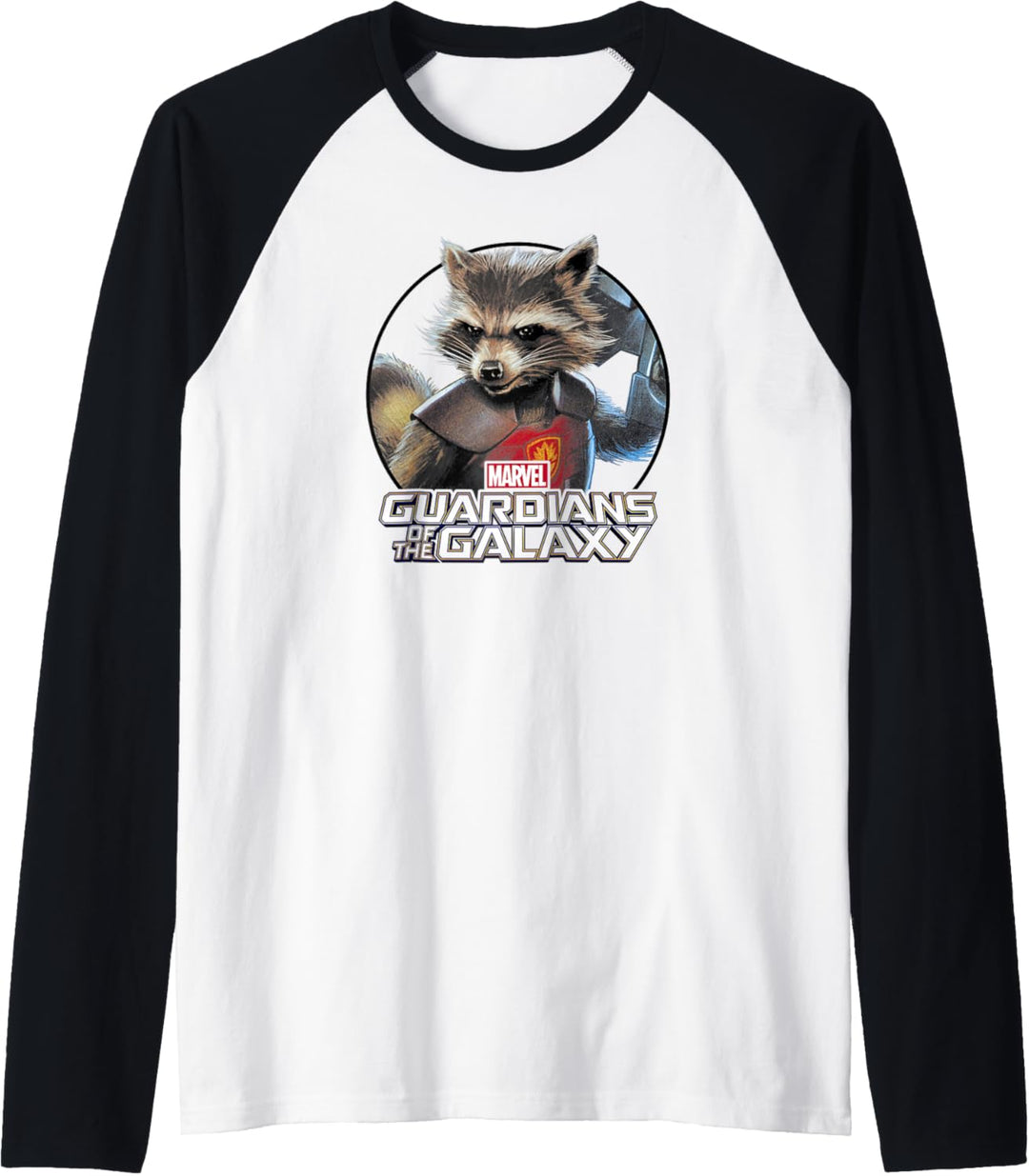 Marvel Guardians Of The Galaxy Rocket Circle Portrait Raglan