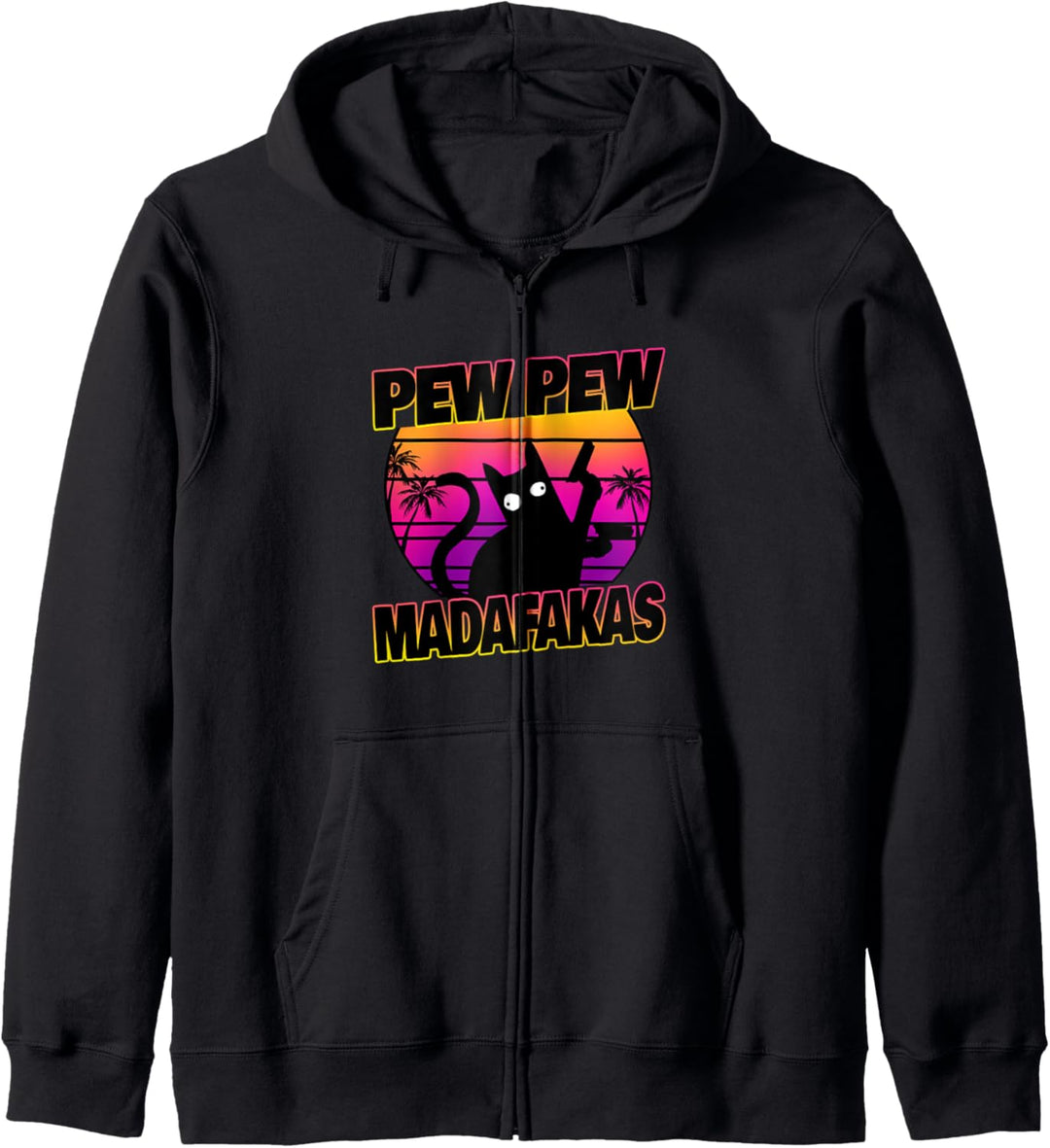 Pew Pew Madafakas Katze Vaporwave Aesthetic Kapuzenjacke