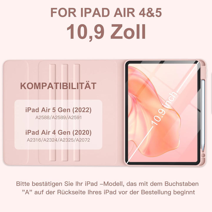 Vobafe Hülle mit Tastatur für iPad Air 11 Zoll M4 2026/M3 2025/M2 2024, iPad Air 5 4 2022 2020 10,9"