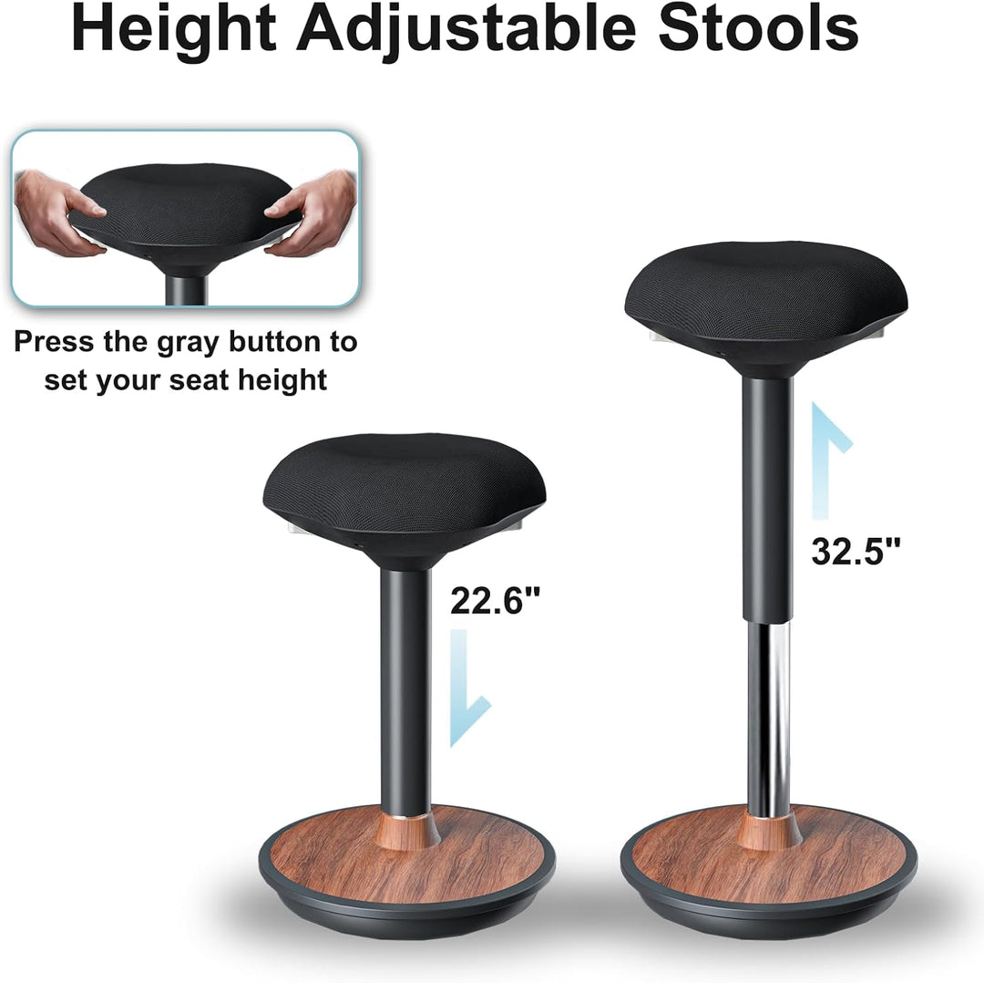 Stehhocker mit Wippfunktion – Ergonomischer Schreibtischhocker höhenverstellbar (59-84 cm) & rutschf