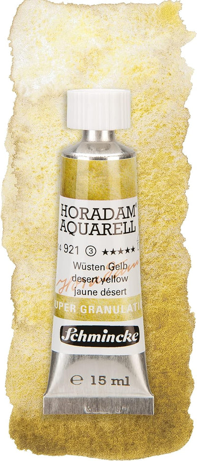 Schmincke – HORADAM® AQUARELL, Super Granulation Set Wüste, 5 x 15 ml-Tuben, 74 869 097, Holzkasten,