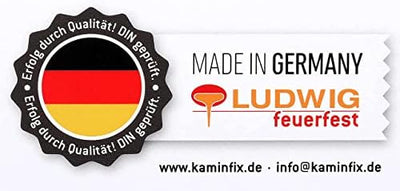 Ofendichtschnur 2,5m inkl. Kleber, Kaminreparaturset in der Grösse 6mm, hochwertige Ofentürdichtschn