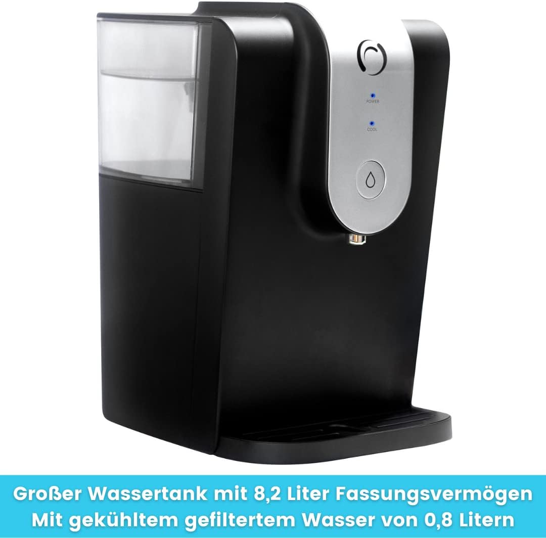 Aqua Optima Lumi, gefilterter Wasserkühler und Wasserspender auf der Theke, 8,2 Liter Fassungsvermög