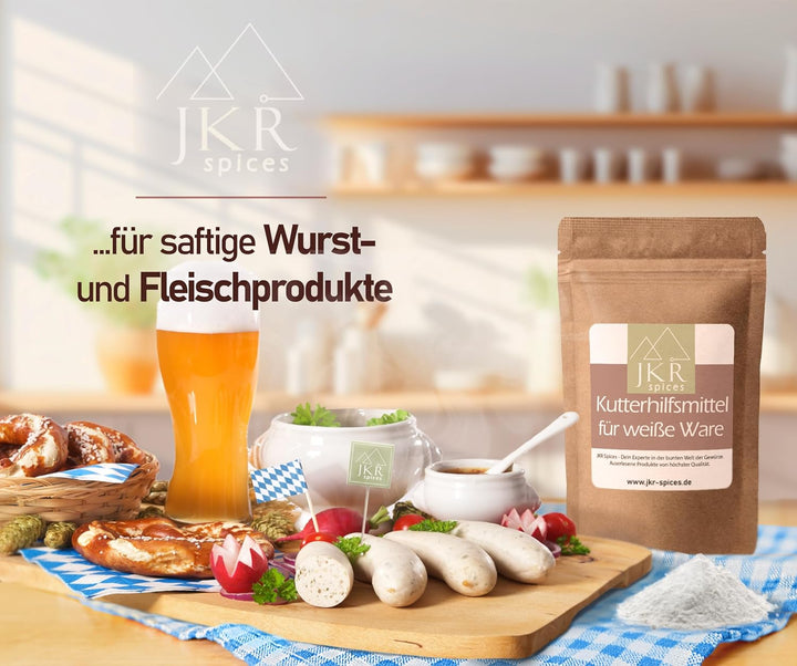 JKR Spices® Kutterhilfsmittel für weisse Ware 1000g - Zur Herstellung von brühwurstartige Erzeugniss