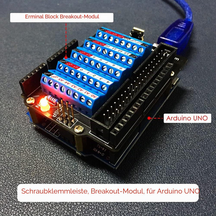 GeeekPi Screw Terminal Hat für Arduino UNO, GPIO Screw Terminal Block Breakout Module mit Horn Socke