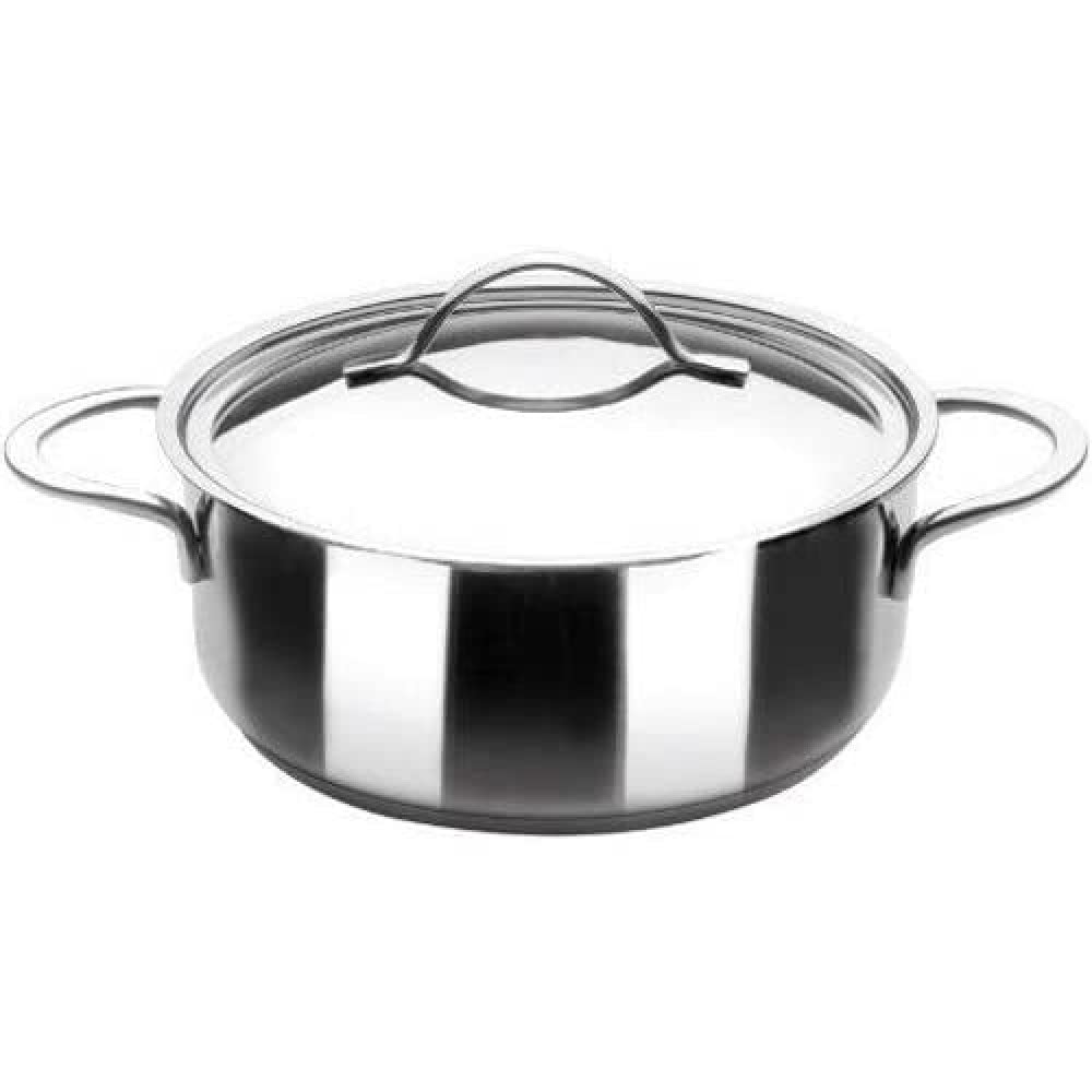 IBILI CACEROLA Con TAPA INOX NOAH 26 cm, Stainless Steel, Silber, 2-Einheiten 26 cms, 26 cms