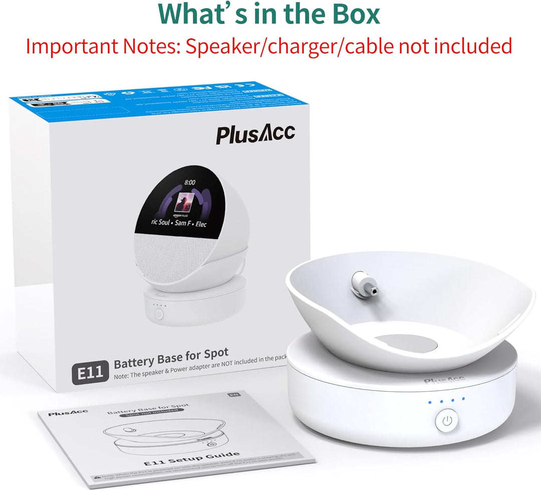 PlusAcc Tragbare Akku für Spot - Aufladbare Dockingstation mit USB-C-Anschluss zum Laden von iPhone/