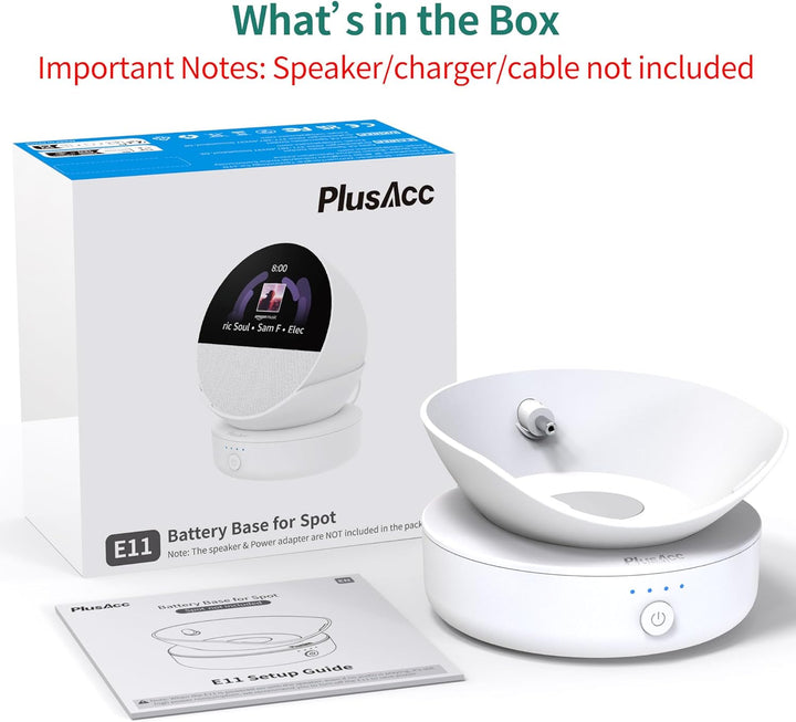 PlusAcc Tragbare Akku für Spot - Aufladbare Dockingstation mit USB-C-Anschluss zum Laden von iPhone/