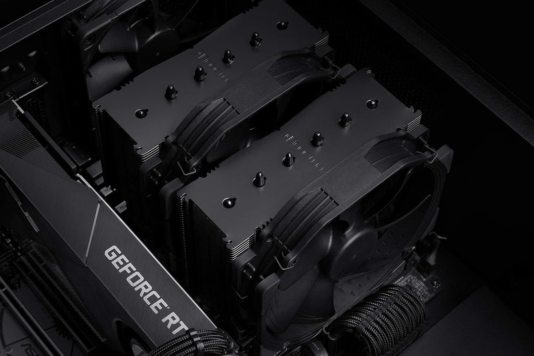 Noctua NH-D15 chromax.black, Dual-Tower CPU Kühler (140mm, Schwarz)