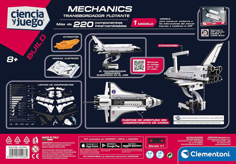 CLEMENTONI 55466 Mechanics Lab NASA Schwimmendes Fahrzeug, mit App auf 8 Jahre (55466)