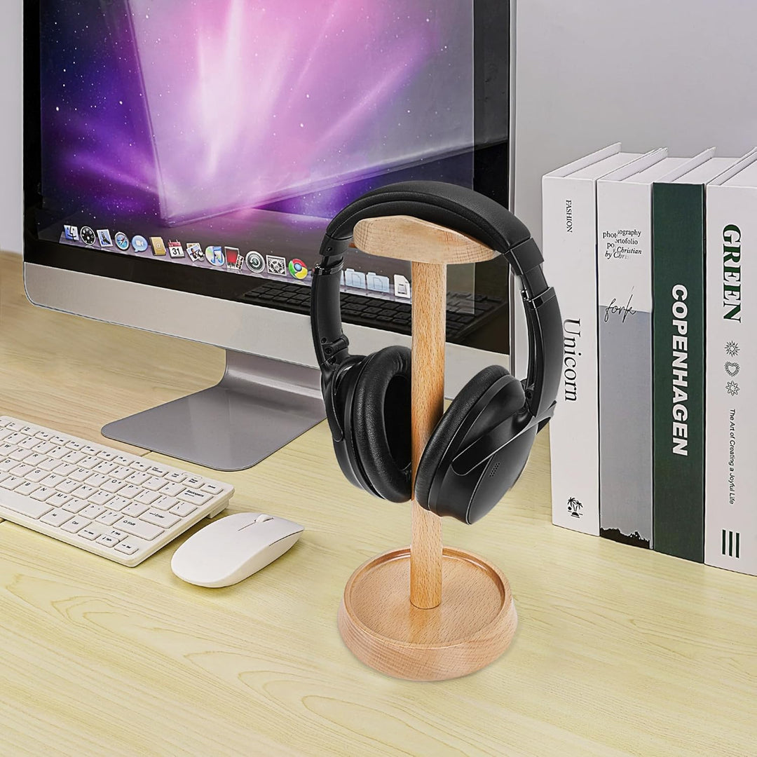 GEEKRIA Kopfhörerständer aus Holz für Over-Ear-Kopfhörer, Gaming-Headset-Halter, Schreibtisch-Displa